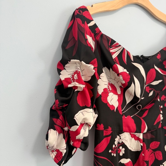 Guess Womens Zooey Black Ruched Off-The-Shoulder Wide Leg‎ Jumpsuit Size 2 - Picture 3 of 11